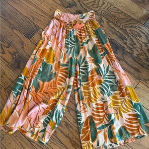 Vibrant Leaf Print Women’s Palazzo Pants